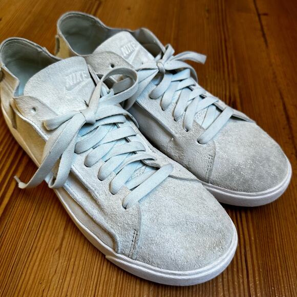 Nike Blazer low top suede ghost aqua sneakers SIZE 8.5 - Picture 7 of 10